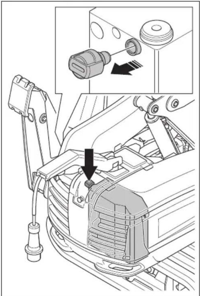 HUSQVARNA CEORA 544 EPOS - To drain the hydraulic oil (DXR 275, DXR 305, DXR 315) - 3