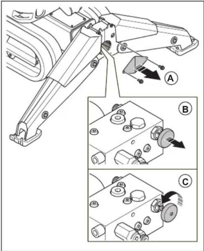 HUSQVARNA CEORA 544 EPOS - So entfernen und installieren Sie die Gleisketten (DXR 275, DXR 305, DXR 315) - 1