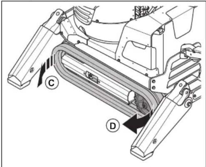 HUSQVARNA CEORA 544 EPOS - De rupsbanden verwijderen en monteren (DXR 95) - 3