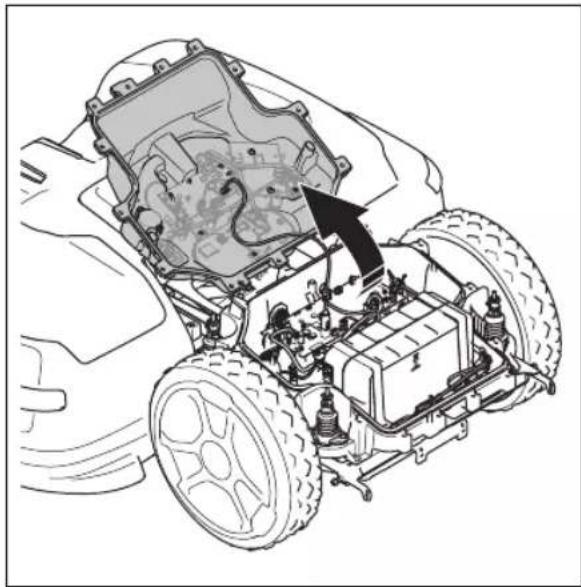 HUSQVARNA CEORA CS4 - Pour retirer la batterie - 7