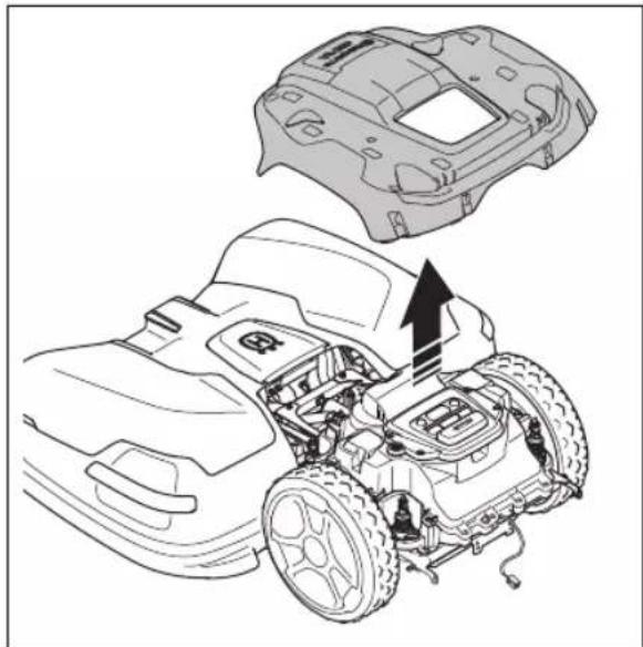 HUSQVARNA CEORA CS4 - Pour retirer la batterie - 4
