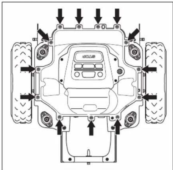 HUSQVARNA CEORA CS4 - Pour retirer la batterie - 5