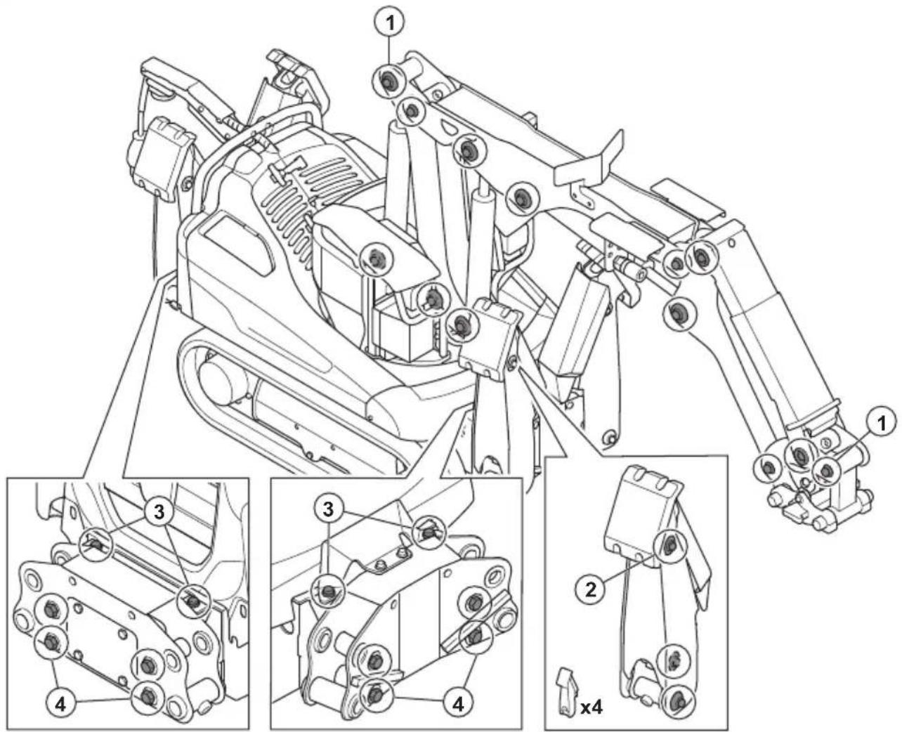 HUSQVARNA CEORA 546 EPOS - Contrôle des raccords vissés - 2