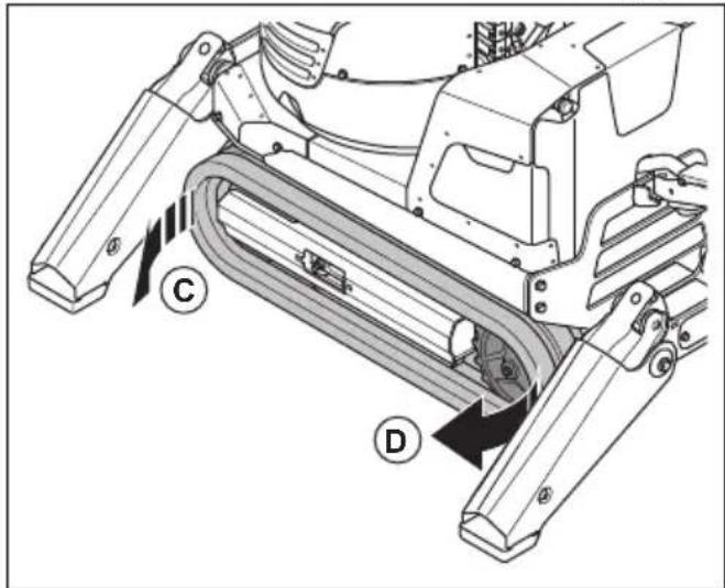 HUSQVARNA CEORA 546 EPOS - Retrait et installation des chenilles (DXR 95) - 3