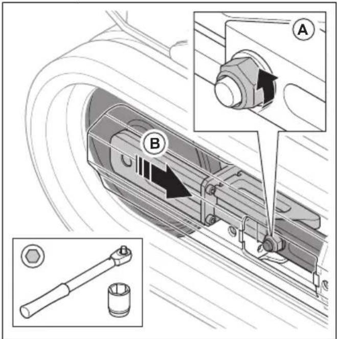 HUSQVARNA CEORA 546 EPOS - To remove and install the caterpillar tracks (DXR 95) - 2