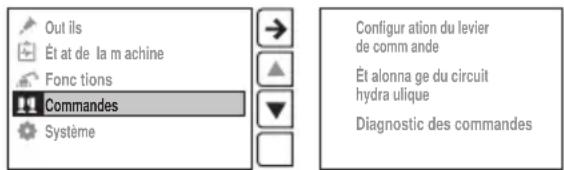HUSQVARNA CEORA 546 EPOS - Menu « commandes » - 1