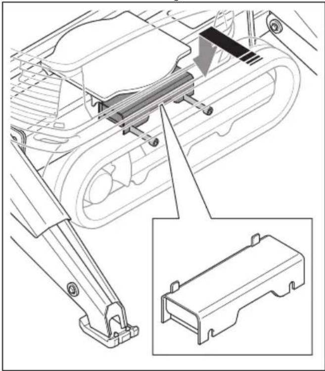 HUSQVARNA CEORA 546 EPOS - So installieren und entfernen Sie die Gleiskettenerweiterungen (DXR 275, DXR 305, DXR 315) - 2