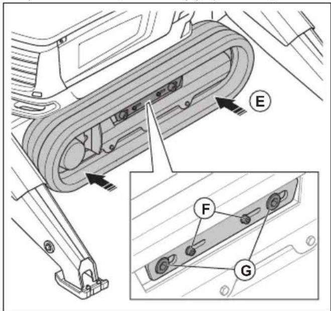 HUSQVARNA CEORA 546 EPOS - To install and remove the caterpillar track wideners (DXR 275, DXR 305, DXR 315) - 3