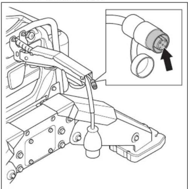 HUSQVARNA CEORA 546 EPOS - So verbinden Sie die Fernbedienung über ein CAN-Bus-Kabel mit dem Gerät (DXR 145) - 2