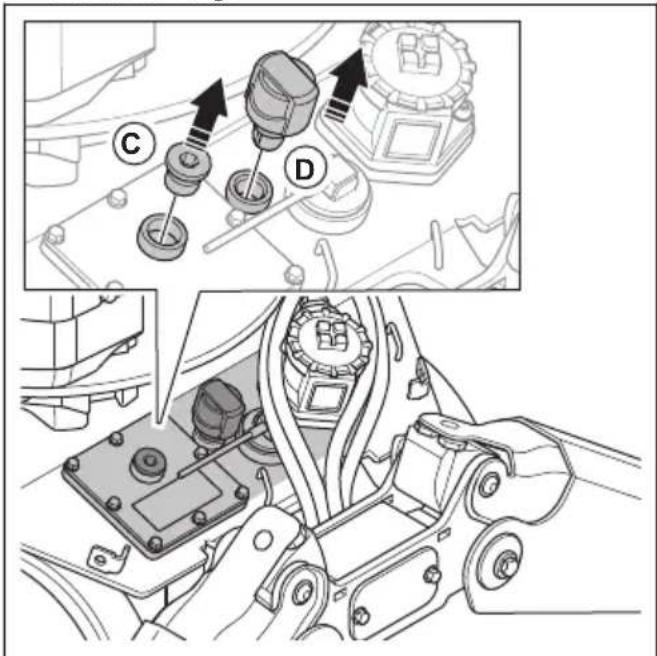HUSQVARNA CEORA 546 EPOS - So füllen Sie das Hydrauliköl ein (DXR 95) - 4