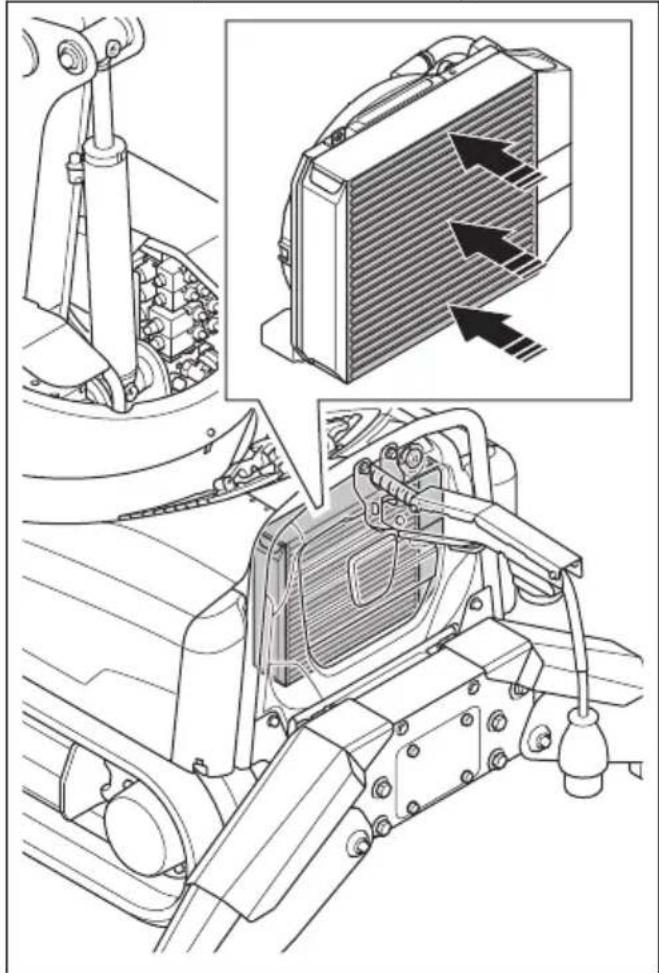 HUSQVARNA CEORA 546 EPOS - To clean the hydraulic oil cooler (DXR 145) - 2