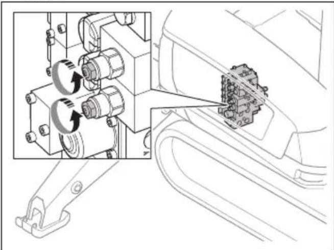 HUSQVARNA CEORA 546 EPOS - So bedienen Sie die Notabsenkvorrichtung (DXR 275, DXR 305, DXR 315) - 1