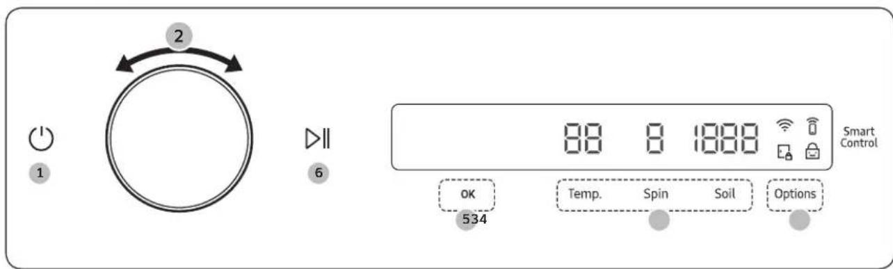 SAMSUNG WW25B6900AX - Operations - 2
