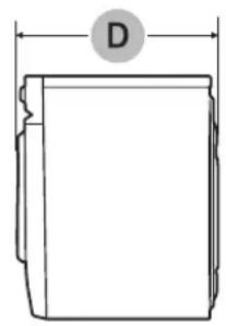 SAMSUNG WW25B6900AX - Dimensions - 3