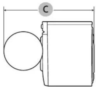 SAMSUNG WW25B6900AX - Dimensions - 2