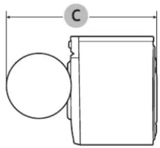 SAMSUNG WW25B6900AX - Dimensions - 2