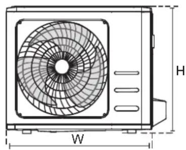 SAMSUNG AR18TXHQASIX - Dimensions de montage de l'appareil - 2