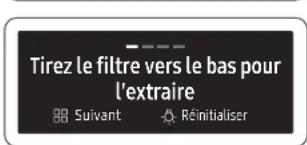 Tirez le filtre vers le bas pour l'extraire Suivant Rêinitialiser