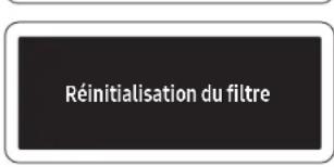 Réinitialisation du filtre