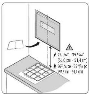 24 1/6" - 35 9/6" (61,0 cm - 91,4 cm) 26°/10' po - 35°/10' po (68,5 cm - 91,4 cm)