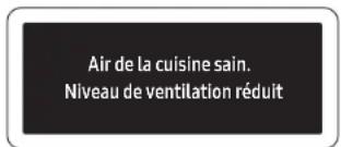 Air de la cuisine sain. Niveau de ventilation réduit