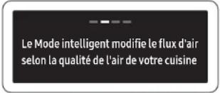 Le Mode intelligent modifie le flux d'air selon la qualité de l'air de votre cuisine