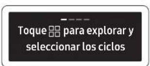 Toque para explorar y seleccionar los ciclos