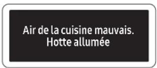 Air de la cuisine mauvais. Hotte allumée