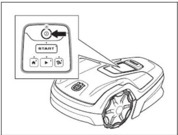 HUSQVARNA Automower Aspire R4 - Utilisation du bouton ON/OFF - 2