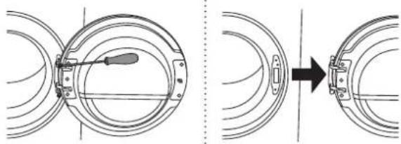ASKO H408HDS - INVERSION DU SENS D'OUVERTURE DU HUBLOT - 2