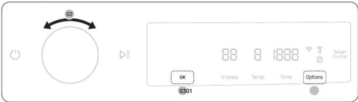 SAMSUNG DV25B6800EW - Opciones - 1