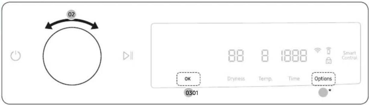 SAMSUNG DV25B6800EW - Ajustes - 1