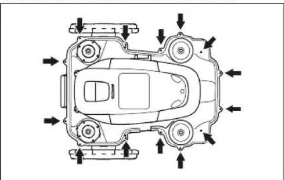 HUSQVARNA Automower 450XH EPOS - Retrait des batteries - 2