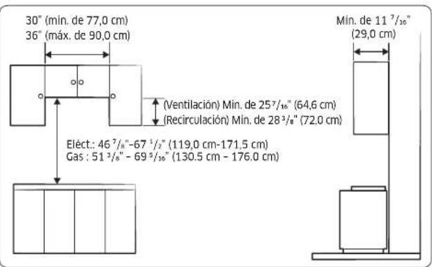 SAMSUNG NK30CB600W12 - Espacios libres de instalación - 1