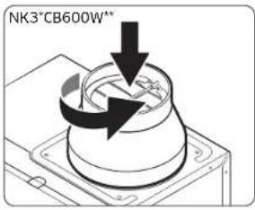 SAMSUNG NK30CB600W12 - Conexión del sistema de ventilación - 1
