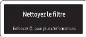 SAMSUNG NK30CB700WCG - Rappel du nettoyage du filtre - 1