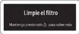 SAMSUNG NK30CB700WCG - Recordatorio de limpieza del filtro - 1