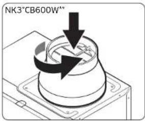 SAMSUNG NK30CB700WCG - Raccordement du système de ventilation - 1