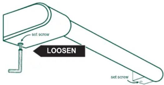 set screw LOOSEN set screw