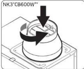 SAMSUNG NK30CB700W33 - Raccordement du système de ventilation - 1
