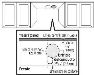 SAMSUNG NK30CB700W33 - Hacer un orificio en el mueble - 1
