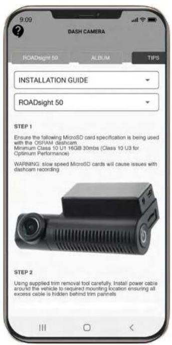Osram ROADsight 50 - INSTALLATION GUIDE MENU - 2