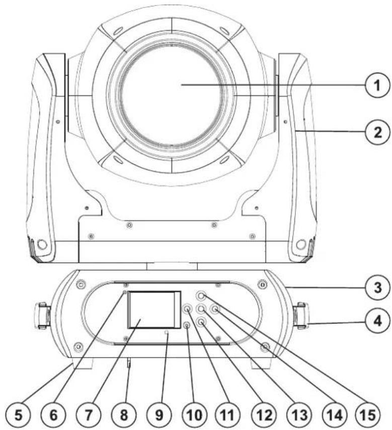 Technical diagram of a mechanical component with numbered parts for identification