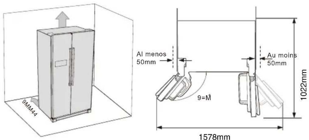 9MM44 Al menos 50mm Au moins 50mm 1022mm 9=M 1578mm