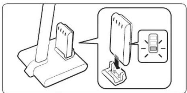 Diagram showing a device mounting base with an icon indicating the next component, likely illustrating a mounting or installation process.