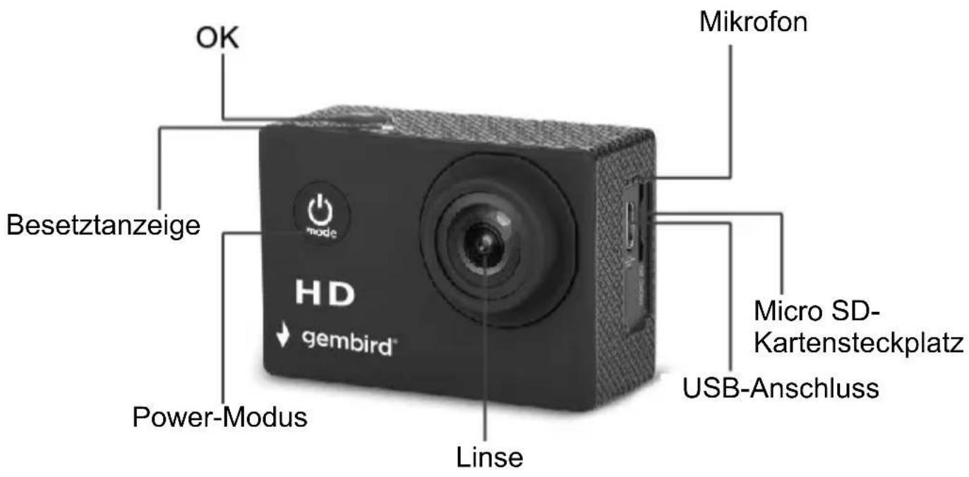 Gembird RWACAMHD01 - HD Action Kamera Übersicht. - 1