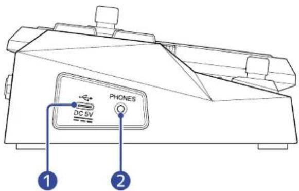 PHONES DC 5V ① ②