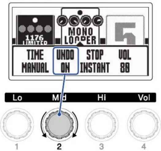 1176 LIMITED MONO LOOPER TIME MANUAL UNDO ON STOP VOL INSTANT 80 Lo Mid Hi Vol 1 2 3 4