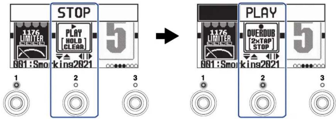 ZOOM G2X Four - 循环播放已录音的乐句 - 2