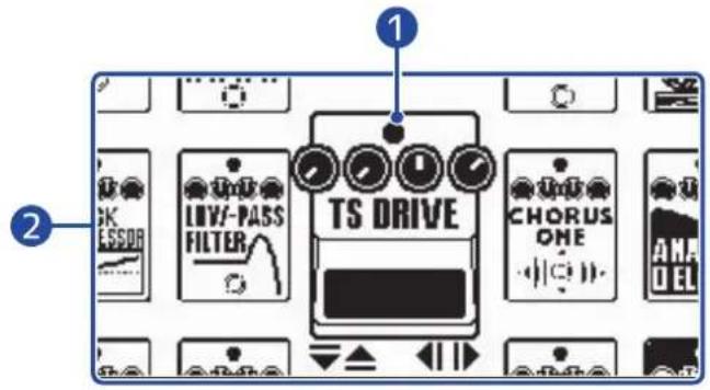 1 2 TS DRIVE LIVE-PASS FILTER CHORUS ONE AME DEL